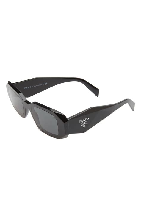 prada runway 49mm rectangle sunglasses.